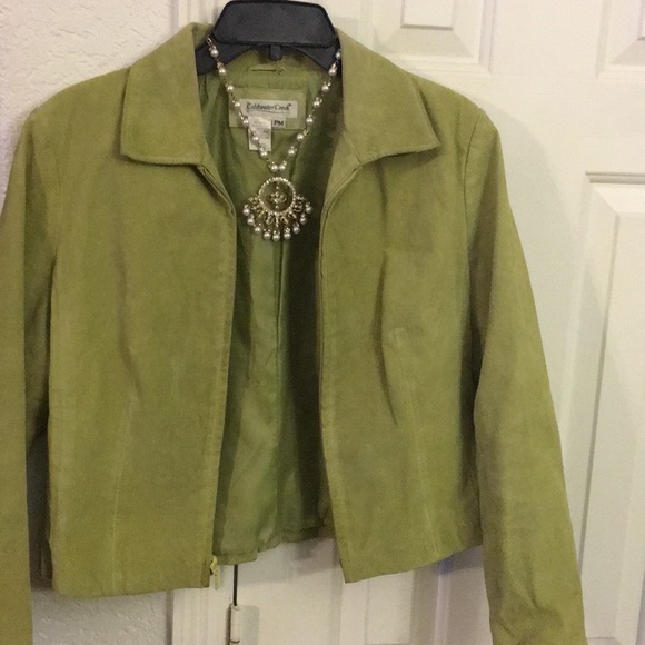 Coldwater Creek Jackets & Blazers - Coldwater Creek Olive Green Suede Jacket
